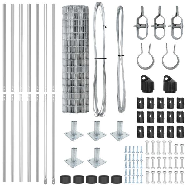 vidaXL Aita ja Tuki Hopea 1,2 x 10 m Ter&auml;s