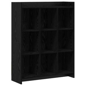 vidaXL Kirjahylly Musta tammi 87,5 x 30 x 111 cm Tekninen puu