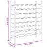 vidaXL Viinipulloteline 48 pullolle valkoinen metalli