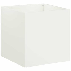 vidaXL Puutarha ruukku valkoinen 45 x 45 x 45 cm Kylm&auml;valssattu ter&auml;s