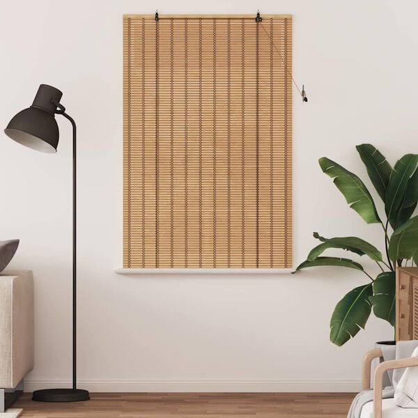vidaXL Rullaverho verhoilla Luonto 100 x 160 cm Bambu