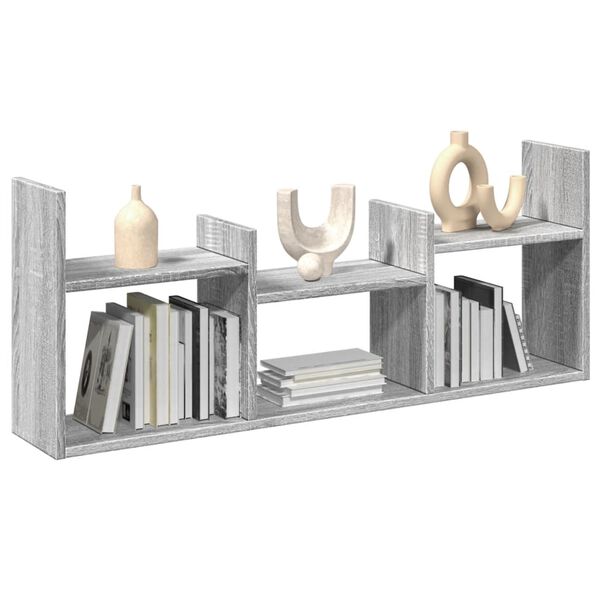 vidaXL Sein&auml;kaappi 100x18x40 cm harmaa Sonoma tekninen puu