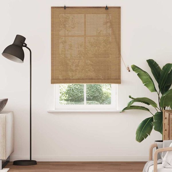 vidaXL Rullaverho verhoilla Ruskea 100 x 220 cm Bambu