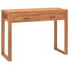 vidaXL Kirjoitusp&ouml;yt&auml; 2 vetolaatikolla 100x40x75 cm tiikki