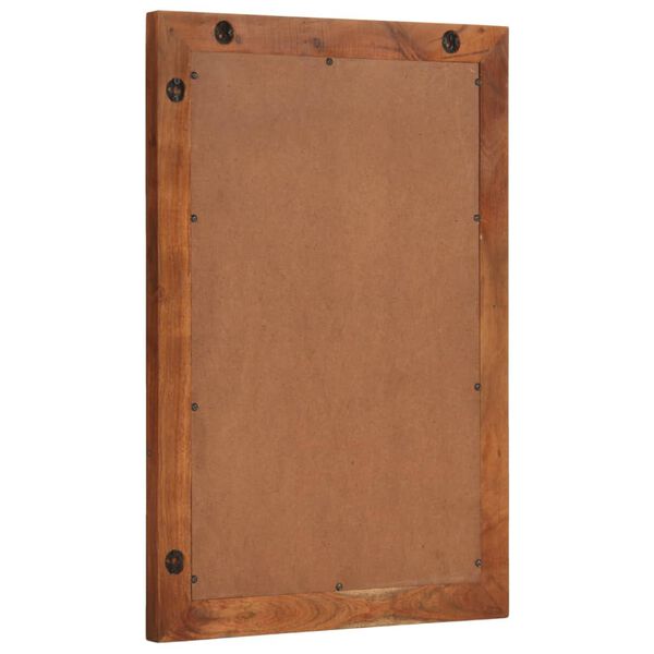 vidaXL Kylpyhuoneen peili 50x70 cm täysi akasiapuu ja lasi