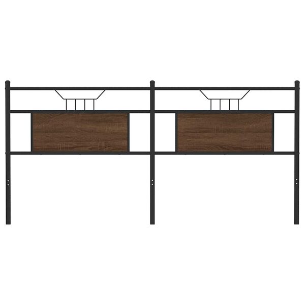 vidaXL S&auml;ngynp&auml;&auml;ty ruskea tammi 160 cm tekninen puu ja ter&auml;s