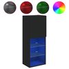 vidaXL TV-kaappi LED-valoilla musta 40,5x30x102 cm
