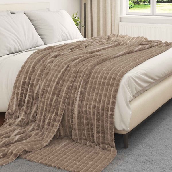 vidaXL Heittop&auml;&auml;llys 6 pcs Camel 270 x 240 cm Fleese