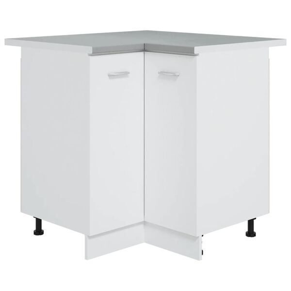 vidaXL Keitti&ouml;n kulmaty&ouml;taso harmaa lastulevy