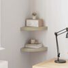 vidaXL Kelluvat kulmahyllyt 2 kpl tammi 25x25x3,8 cm MDF