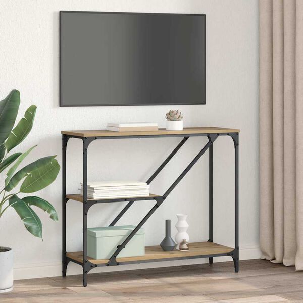 vidaXL Konsolip&ouml;yt&auml; Artisan tammi 88,5 x 30 x 75 cm Tekninen puu