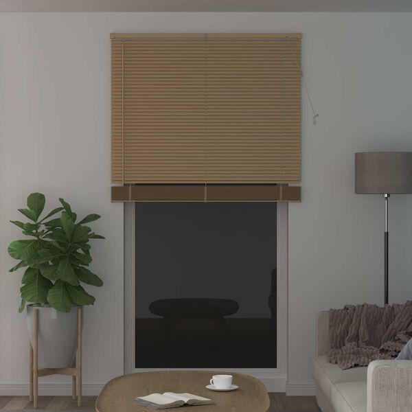 vidaXL Venezia-verho S&auml;&auml;dett&auml;v&auml; Vaaleanruskea kuviolla 213 x 120 cm