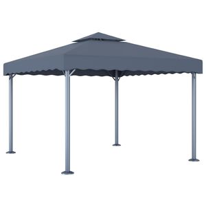 vidaXL Huvimaja 300x300 cm antrasiitti alumiini