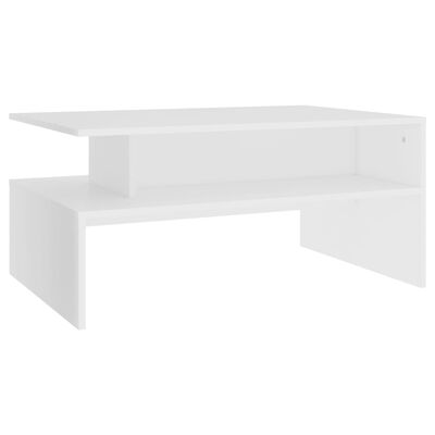 vidaXL Sohvapöytä valkoinen 90x60x42,5 cm lastulevy