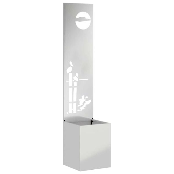 vidaXL Puutarhan yksityisyyden verho Viivakuvio Hopea 32 x 150 cm