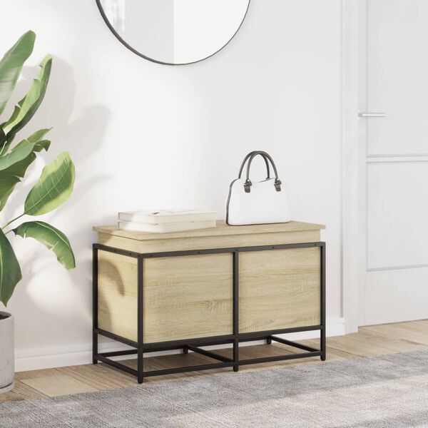 vidaXL S&auml;ilytyslaatikko kannella Sonoma 80x40x51,5 cm tekninen puu