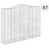 vidaXL Kaarevat kivikorit 7 kpl 300x50x220/240 cm galvanoitu rauta