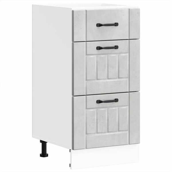 vidaXL Keitti&ouml;n pohjakaappi Lucca betoniharmaa suunniteltu puu