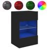 vidaXL TV-sein&auml;kaappi LED-valoilla musta 40x30x60,5 cm