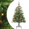 vidaXL Tekojoulukuusi LED -nauhavalot Vihre&auml; 150 cm PVC ja metalli