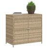 vidaXL Puutarhan s&auml;ilytyskaappi beige 83x45x76 cm polyrottinki