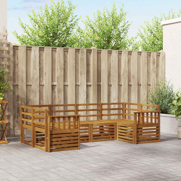 vidaXL Sohvasarjat 6 pcs Luonnollinen Tihe&auml; akasiapuu