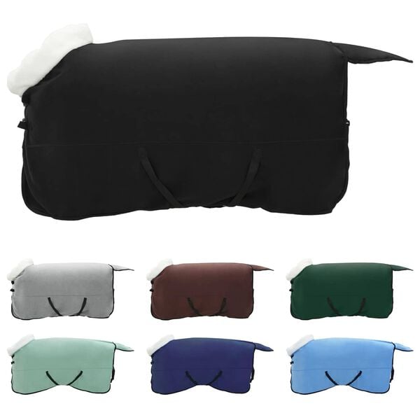 vidaXL Hevospeitto Musta 135 cm Polar fleece