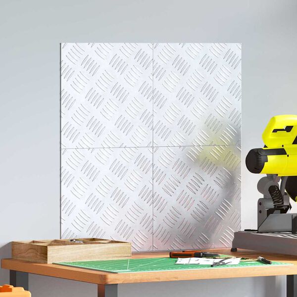 vidaXL Portaan askelma Neli&ouml; 4 pcs Hopea 30 x 30 cm Alumiini