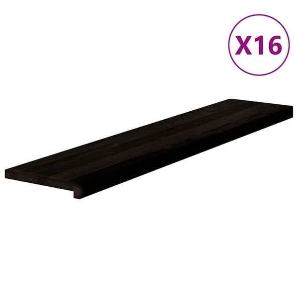 vidaXL Askelmat 16 kpl tummanruskea 120x25x2 cm t&auml;ysi tammi
