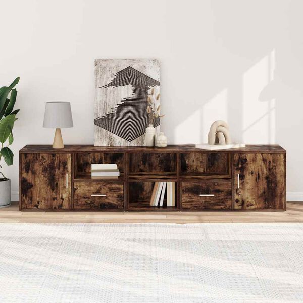 vidaXL Kulmakaappi savutammi 200x40x45 cm tekninen puu