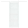 vidaXL Liukuovi ORKDAL Valkoinen 78 x 202 cm Massiivinen m&auml;nty