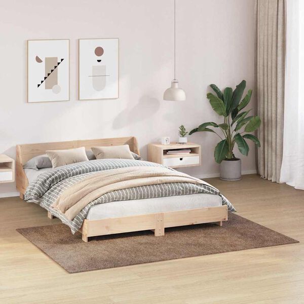 vidaXL Liukumaton Shaggy Matto Ruskea 140 x 200 cm PP