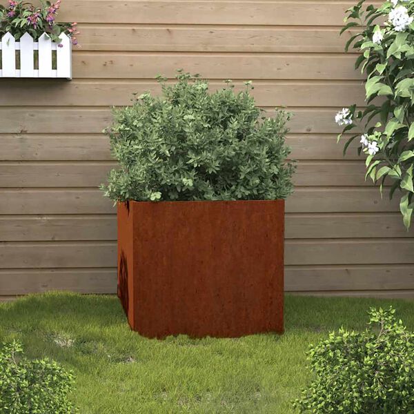 vidaXL Kukkalaatikko 32x30x29 cm Corten ter&auml;s