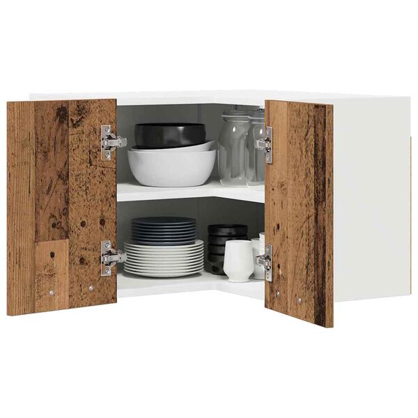 vidaXL Henkarikaappi Vanha puu ja valkoinen 57 x 57 x 40 cm