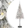 vidaXL Joulukuusi 300 LED-valoilla Valkoinen 210 cm PE ja Ter&auml;s