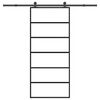 vidaXL Liukuovi asennustarvikkeilla 90x205 cm ESG lasi ja alumiini