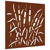 vidaXL Puutarhasein&auml;koriste 55x55 cm corten ter&auml;s ruohokuvio