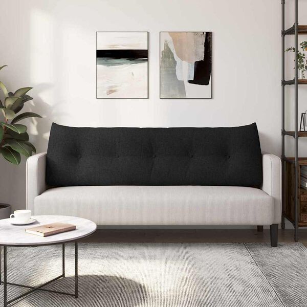 vidaXL Selk&auml;tyyny Musta 160 x 24 x 50 cm kangas