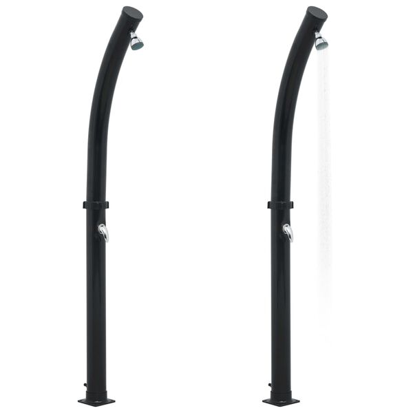 vidaXL Aurinkovoimasuihku 214 cm 20 l musta