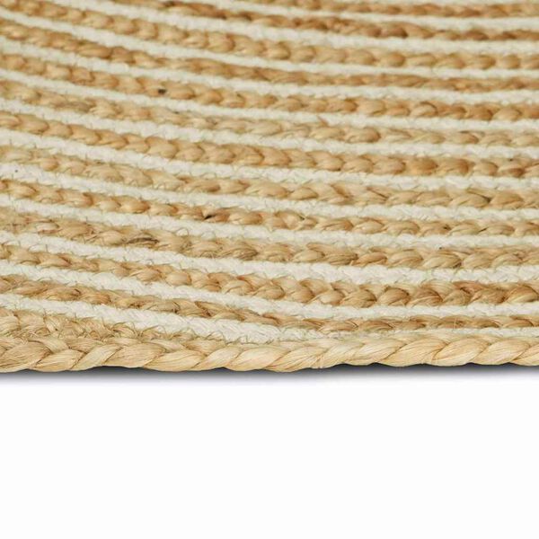 vidaXL Matto Luonnollinen ja valkoinen 152 x 245 cm Juutti