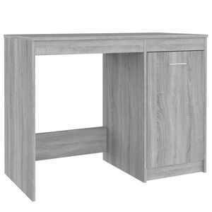 vidaXL Ty&ouml;p&ouml;yt&auml; harmaa Sonoma 100x50x76 cm tekninen puu
