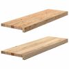 vidaXL Askelmat 2 kpl k&auml;sittelem&auml;t&ouml;n 80x25x2 cm t&auml;ysi tammi