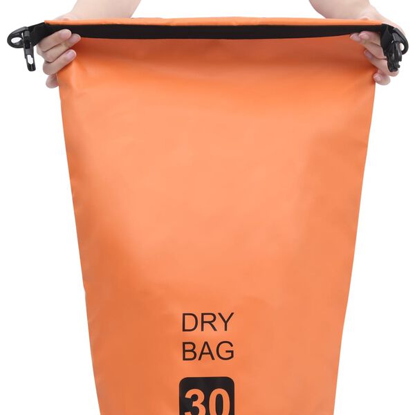 vidaXL Kuivapussi oranssi 30 l PVC