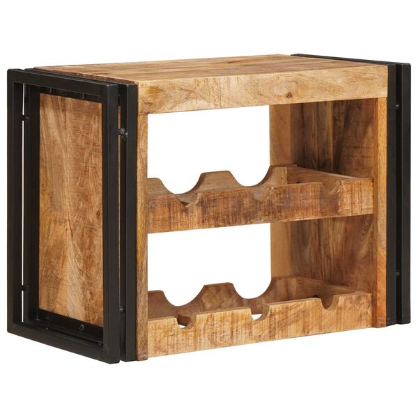 vidaXL Viinipukki Ruskea 100 x 45 x 33 cm Kiinteä karkea mango-puu