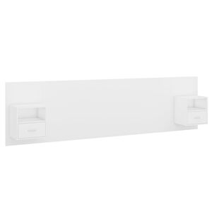 vidaXL S&auml;ngynp&auml;&auml;ty s&auml;ilytystilalla valkoinen tekninen puu