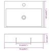 vidaXL Keraaminen pesuallas hanareiällä 76x42,5x14,5 cm Valkoinen