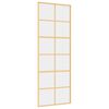 vidaXL Liukuovi kulta 76x205 cm kirkas ESG-lasi ja alumiini