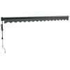 vidaXL Automaattisesti sis&auml;&auml;nkelattava markiisi antrasiitti 4,5x3 m