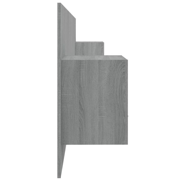 vidaXL Sängynpääty säilytystilalla harmaa Sonoma tekninen puu