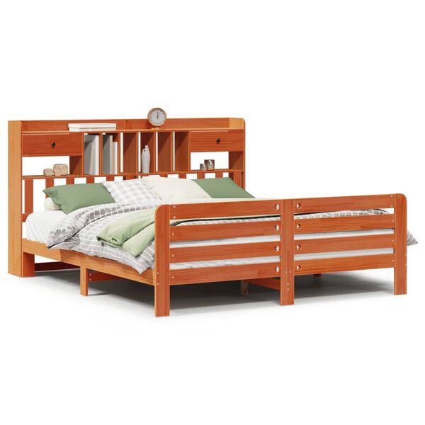 vidaXL S&auml;nky kirjahyllyll&auml; ei patjaa vahanrusk. 200x200 cm t&auml;ysi m&auml;nty